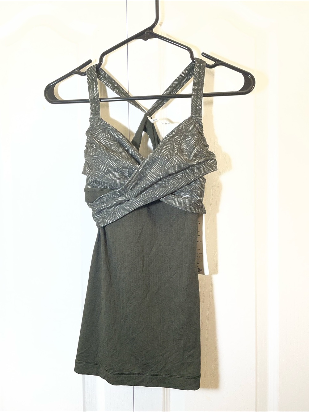 Lululemon athletica Wrap it Up Tank Dark Olive Green